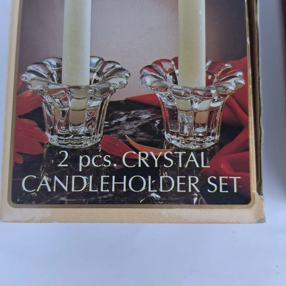 Crystal Candleholder Sets - Elegant Clear Candleholders